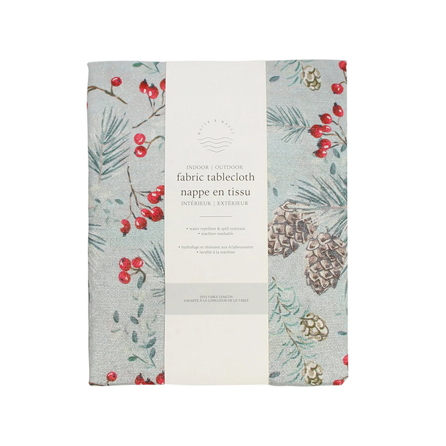 Winter Botanical Tablecloth 60 x 90 Inches - Photo 0