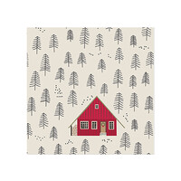 Winter Chalet Paper Cocktail Napkins