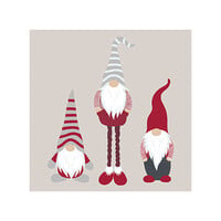 Serviettes de table cocktail en  papier - Trio de Gnomes