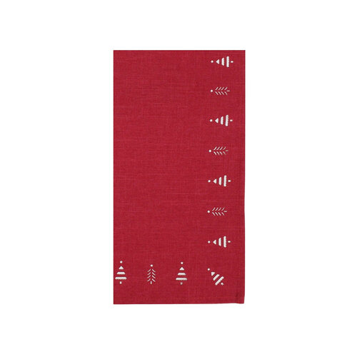 Red Hemstitched Table Napkins Set of 4