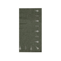 Ensemble de 4 serviettes de table Vert Forêt à ourlet ajouré