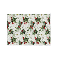 Tapis de séchage Poinsettia blanc