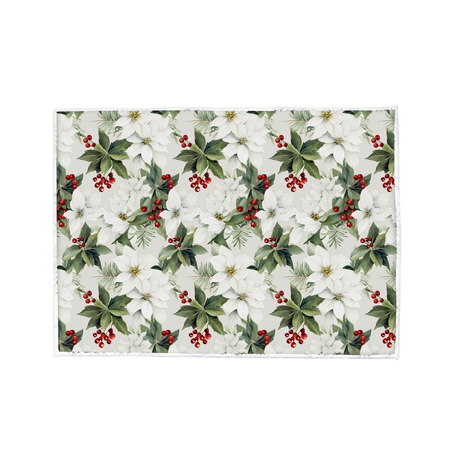 Tapis de séchage Poinsettia blanc - Photo 1