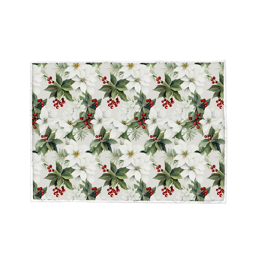 White Poinsettia Drying Mat - Photo 1