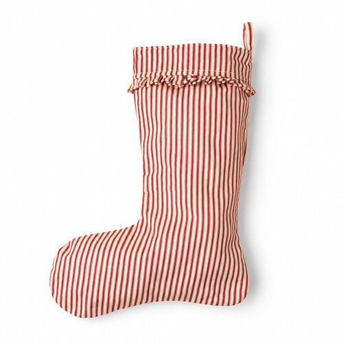 Bas de Noël à rayures rouges