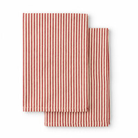 Linges à vaisselle à rayures rouges - ensemble de 2
