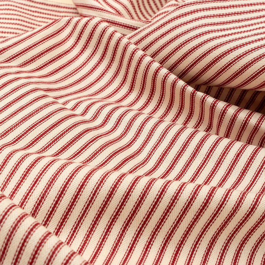 Red Striped Tablecloth 60 x 110 Inches - Photo 1