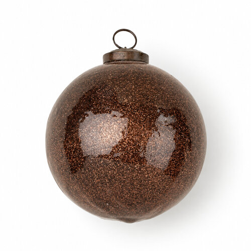 Boule scintillante brune en verre, grand format