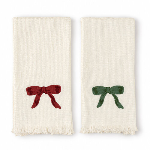 Serviette à main brodée Boucle, ensemble de 2
