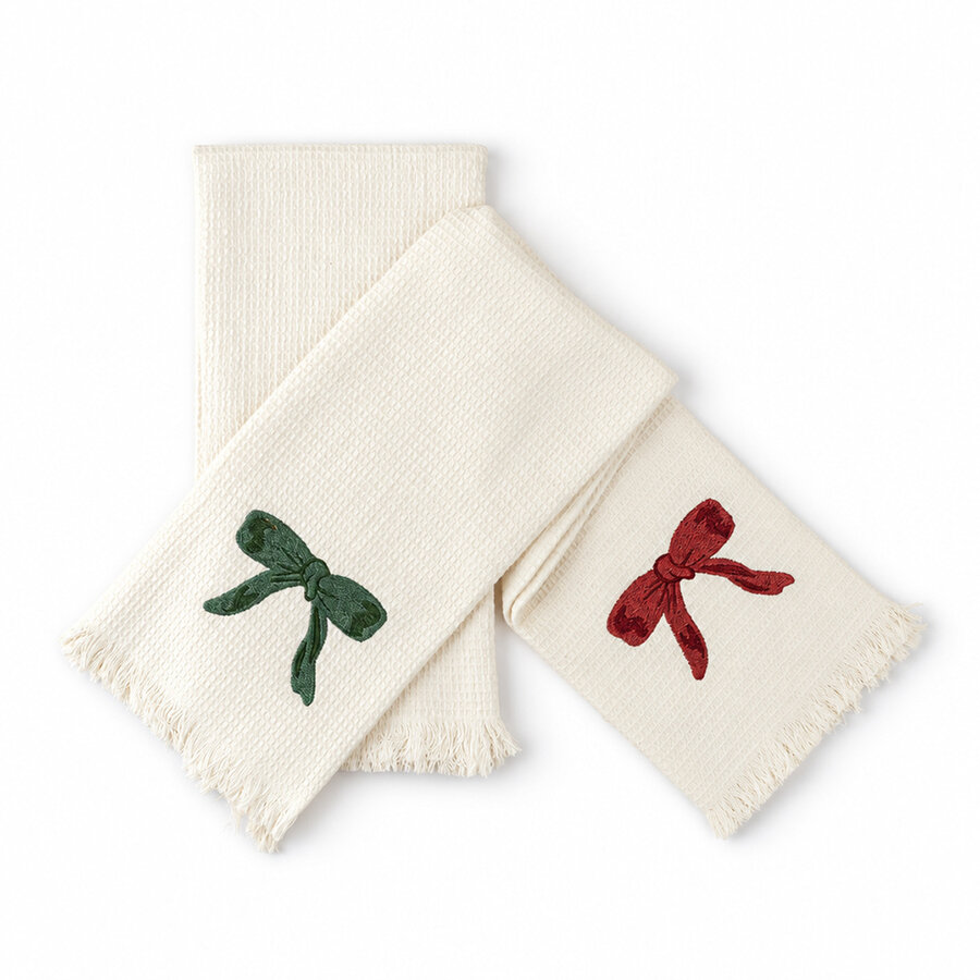 Serviette à main brodée Boucle, ensemble de 2 - Photo 1