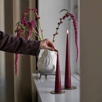 Ester & Erik Dark Wine Lacquered Taper Candle 37 cm