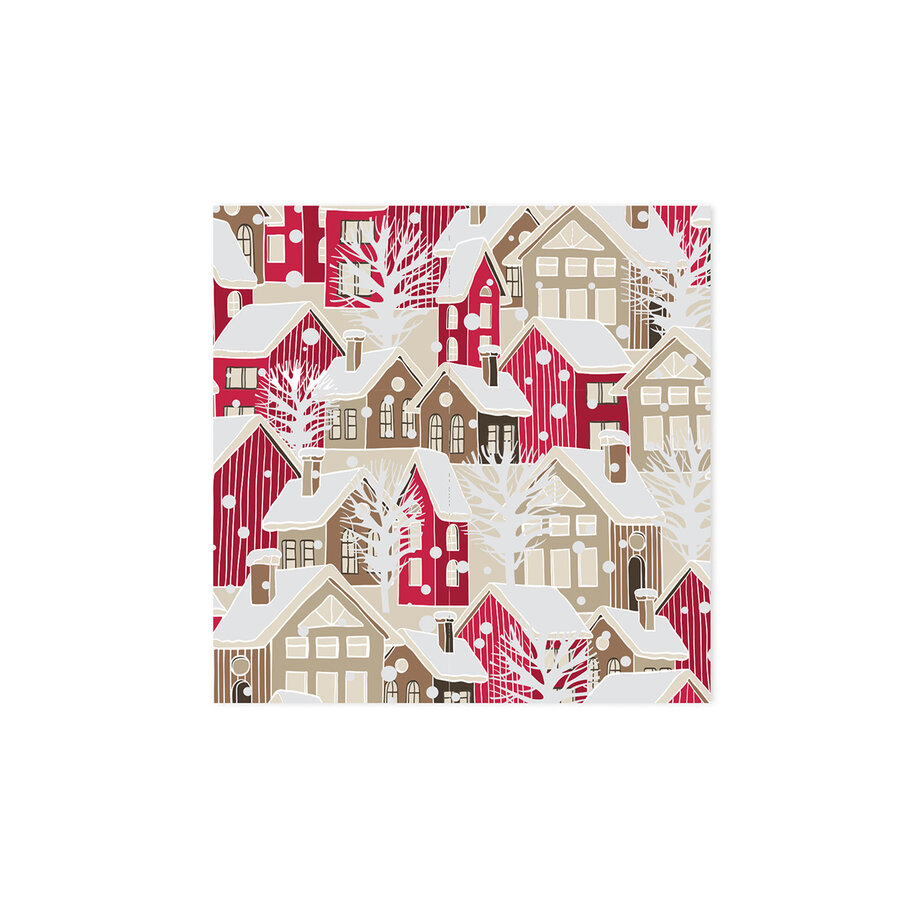 Serviettes de table en papier - Village d'hiver - Photo 0
