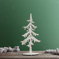 14 Inch Antique White Metal Christmas Tree
