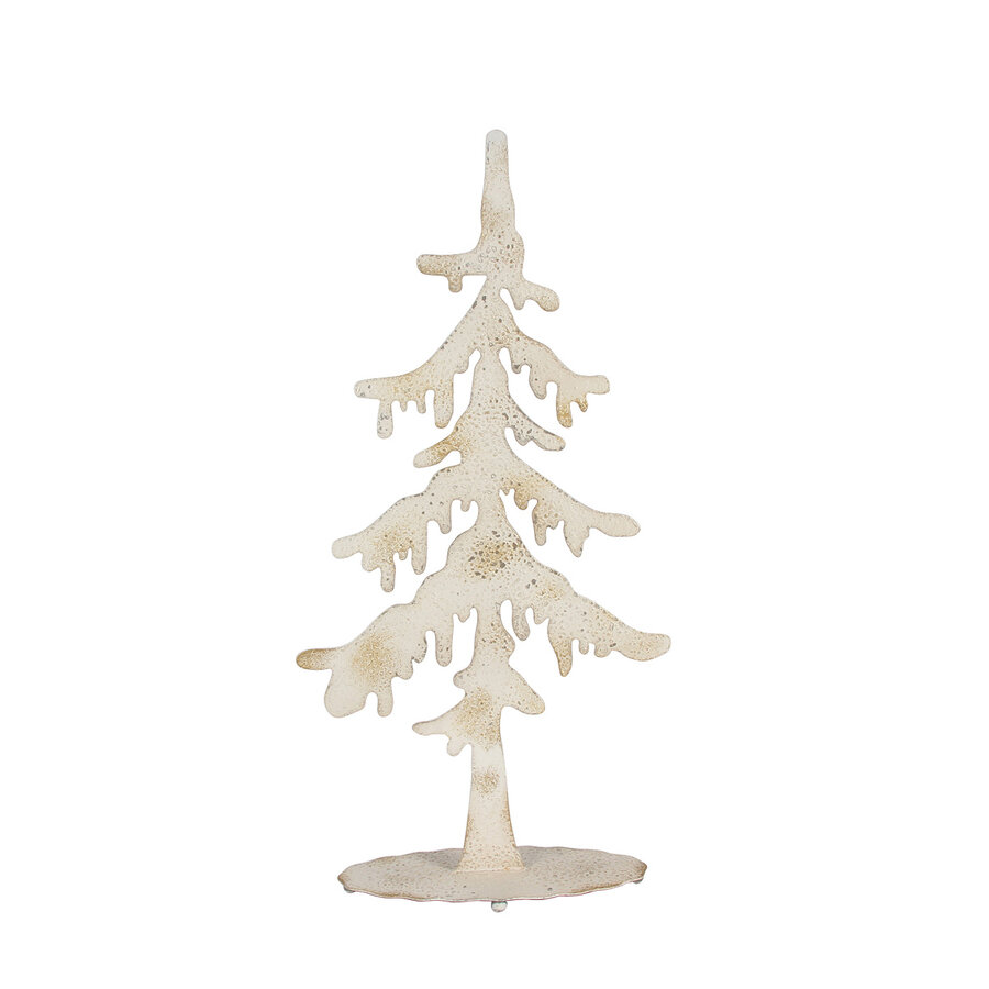 Sapin en métal blanc antique de 14 pouces - Photo 0