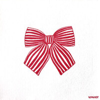 Serviettes de table cocktail - Noeud rouge