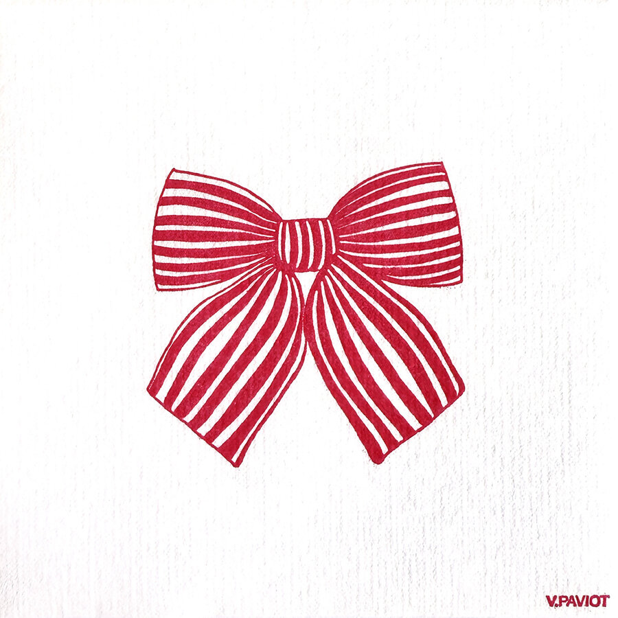 Red Bow Cocktail Napkins - Photo 0
