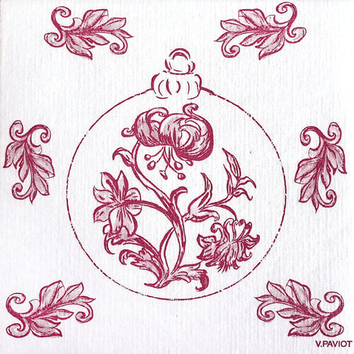 Serviettes à cocktail - Boule baroque
