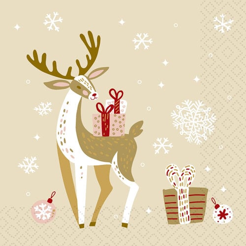 Serviettes de table en papier - Cerf