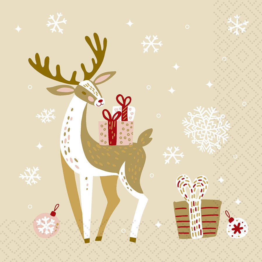 Serviettes de table en papier - Cerf - Photo 0