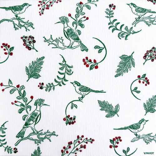 Christmas Birds Paper Napkins