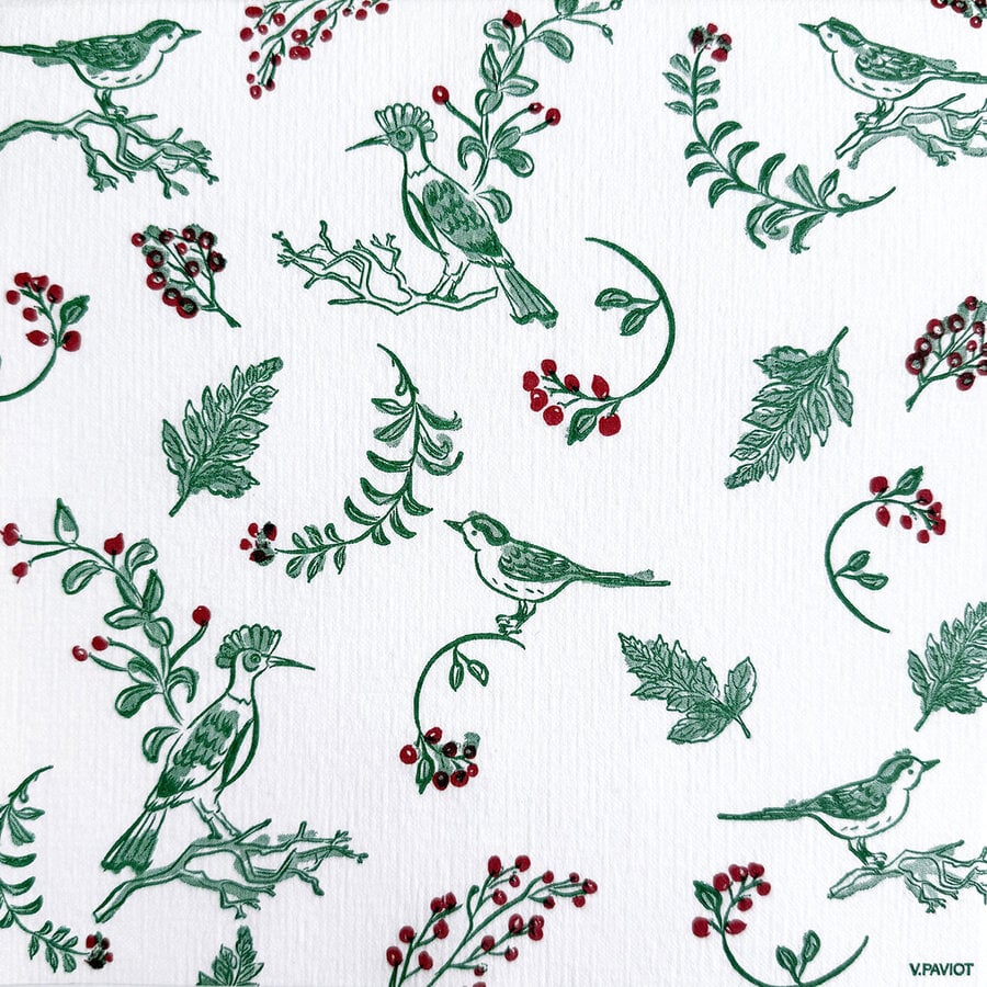 Christmas Birds Paper Napkins - Photo 0