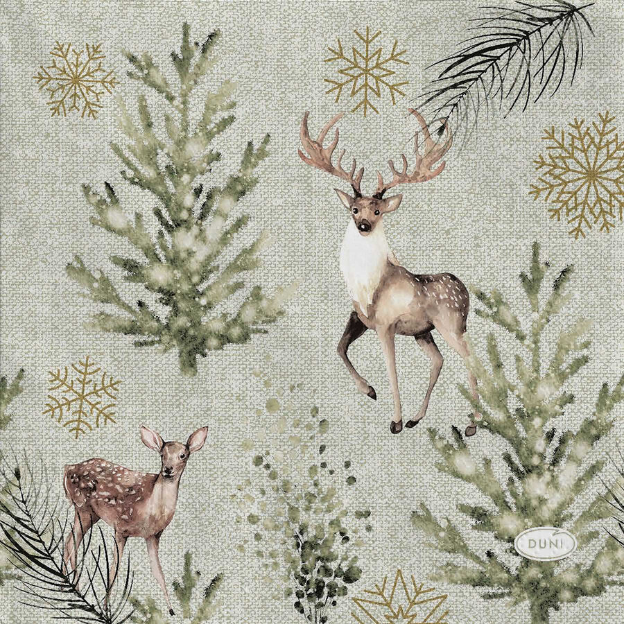Elegant Deer Paper Cocktail Napkins - Photo 0