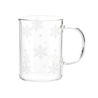 Ensemble de 2 tasses en verre imprimé Flocons