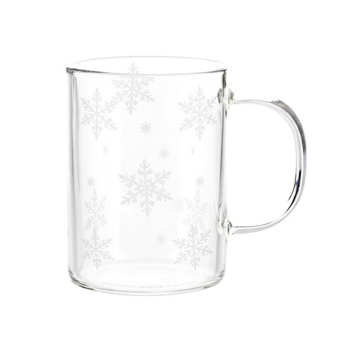 Ensemble de 2 tasses en verre imprimé Flocons
