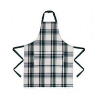 Green Plaid Kitchen Apron
