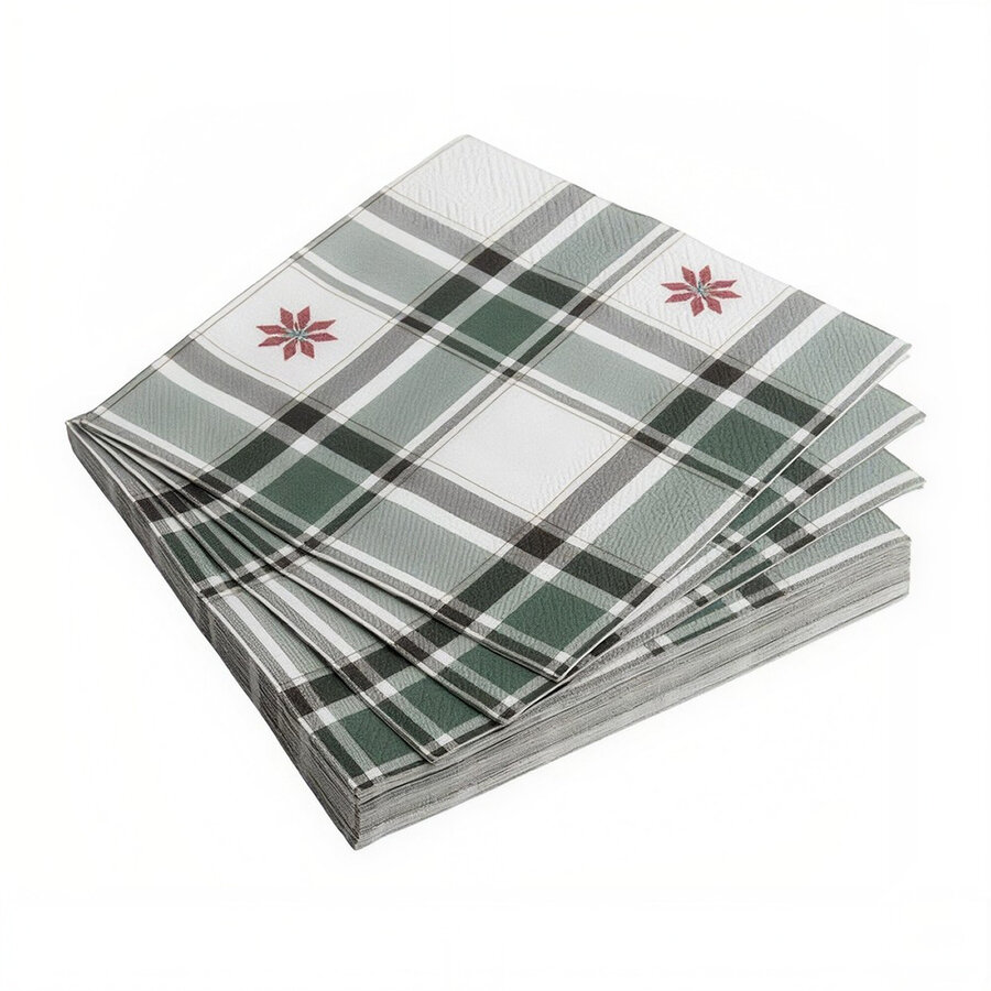 Serviettes de table en papier - Givre des montagnes - Photo 0