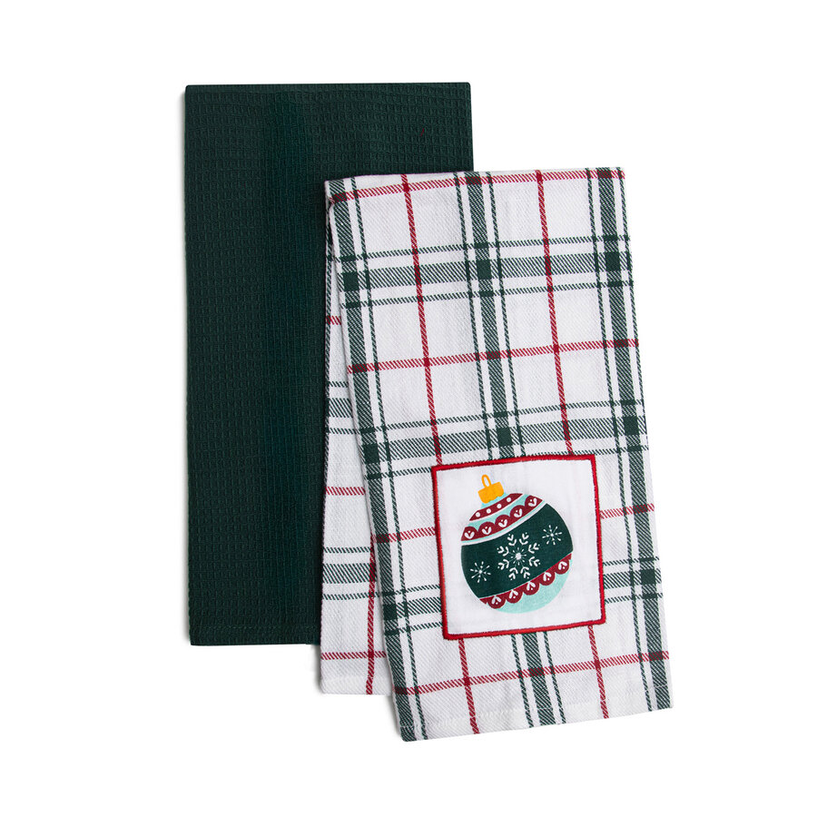 Christmas Ball Kitchen Towel Set of 2 - Photo 0