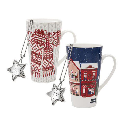 Ensemble tasse et infuseur de Noël - assortis
