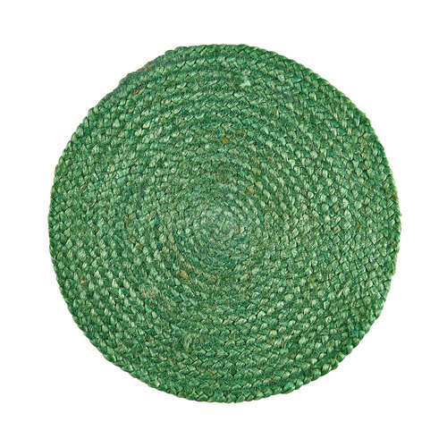 Forest Green Round Jute Placemat