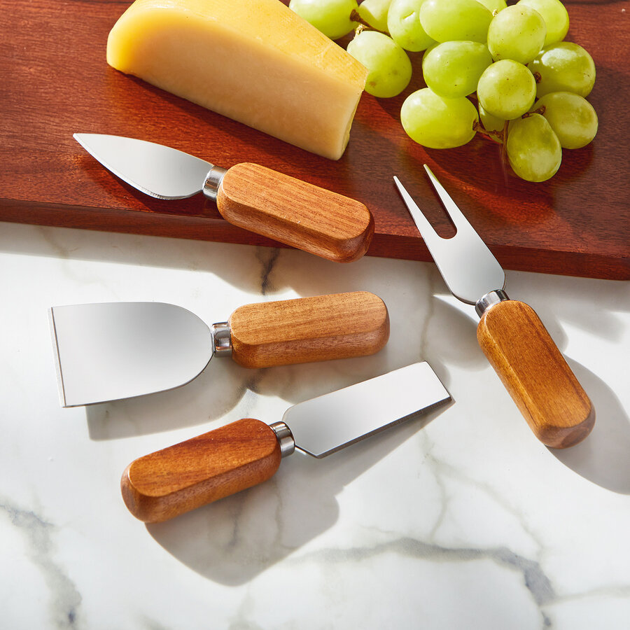 4-piece cheese tool set with wooden handles - Photo 1