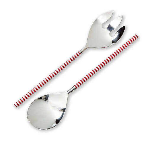 Ustensiles de service à rayures bonbon - ensemble de 2