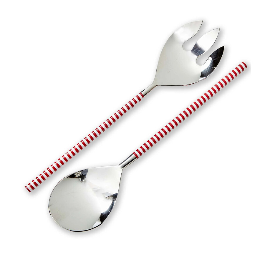Candy Striped Serving Utensils, Set of 2 - Photo 0