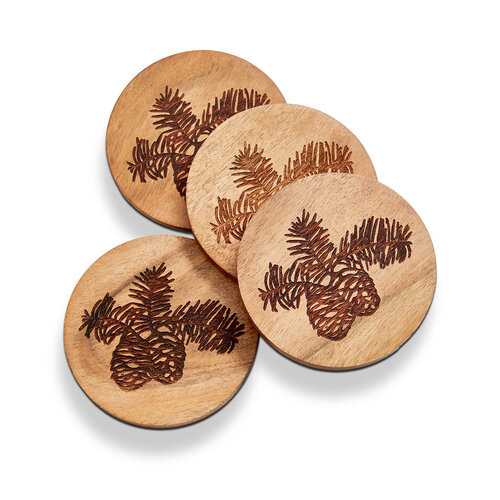 Nordic Pine Coasters, Set of 4