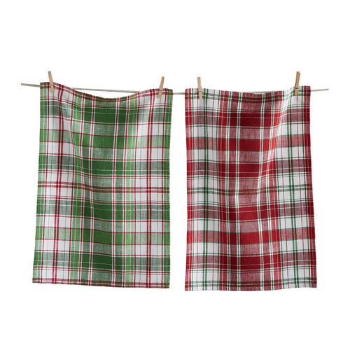 Ensemble de 2 linges à vaisselle Winter Plaid