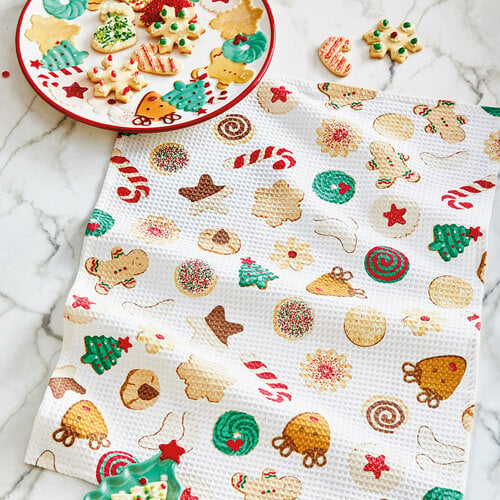 Christmas Cookie Waffle Dish Towel