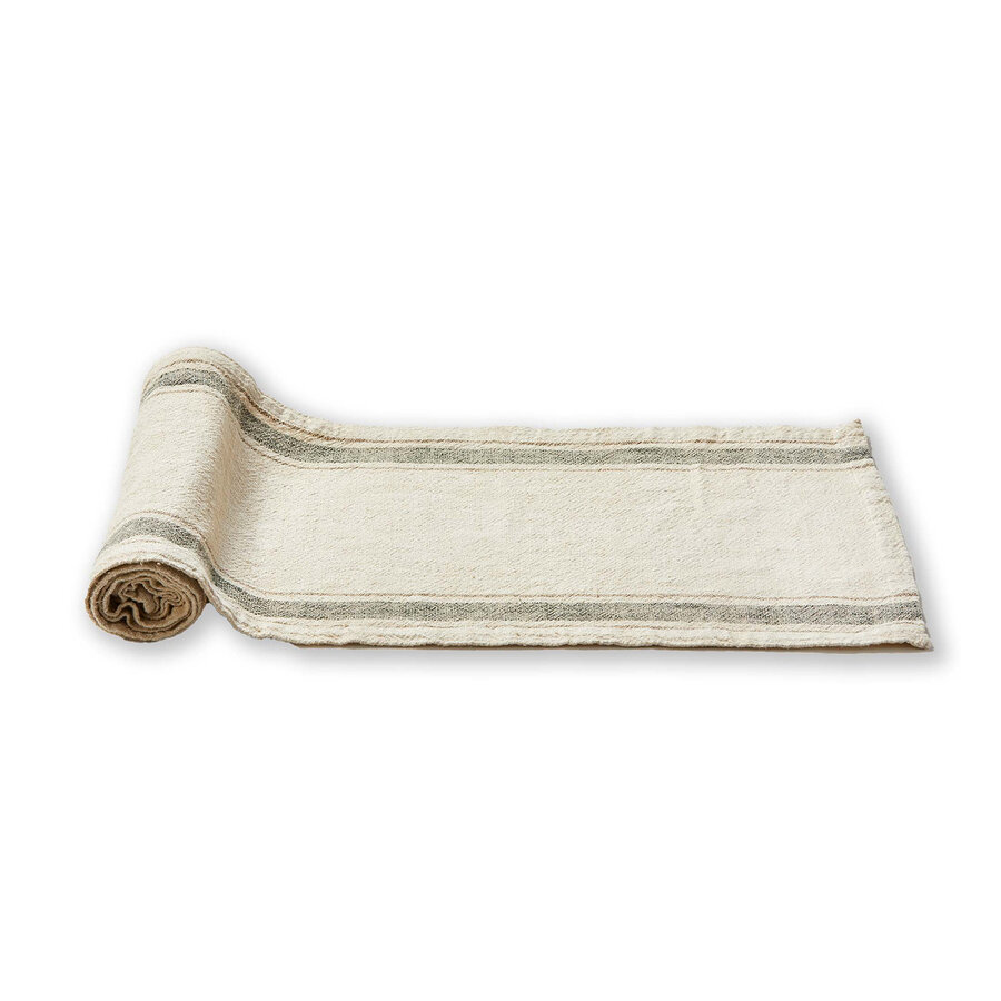 Aspen Striped Beige Table Runner - Photo 0