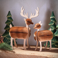 Petit renne en papier et MDF