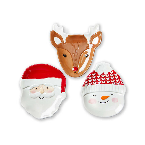 Assiette Holiday Friends 5 x 6.5 pouces - assorties
