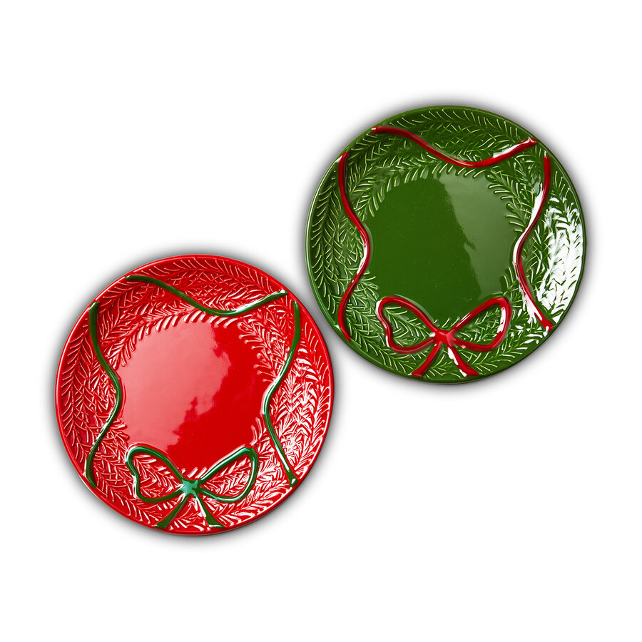 Assiettes de Noël de 8 pouces, ensemble de 2 - Photo 0