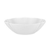 Florence White Scalloped Edge Serving Bowl