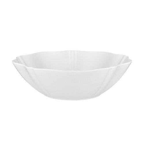 Bol de service 25cm blanc bord festonné Florence