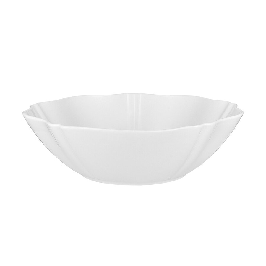 Florence White Scalloped Edge Serving Bowl - Photo 0