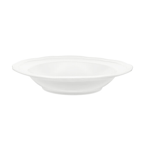 Florence Scalloped Edge Bowl, White, 23 cm