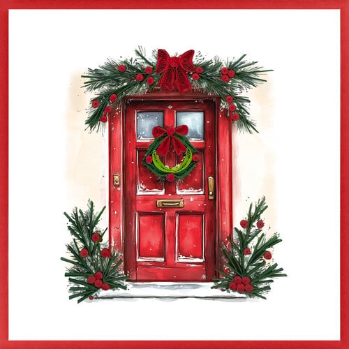 Carte de souhaits - Porte de Noël