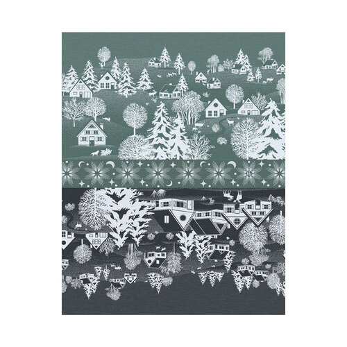 Green Dish Towel Under the Stars