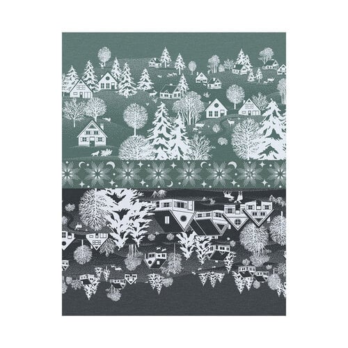 Linge à vaisselle - Sous les étoiles Vert